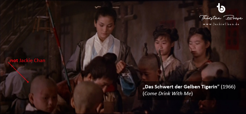 Dieser Junge in ''Come Drink With Me'' (''Das Schwert der Gelben Tigerin'') ist nicht Jackie Chan - copyright 1966 by Shaw Brothers