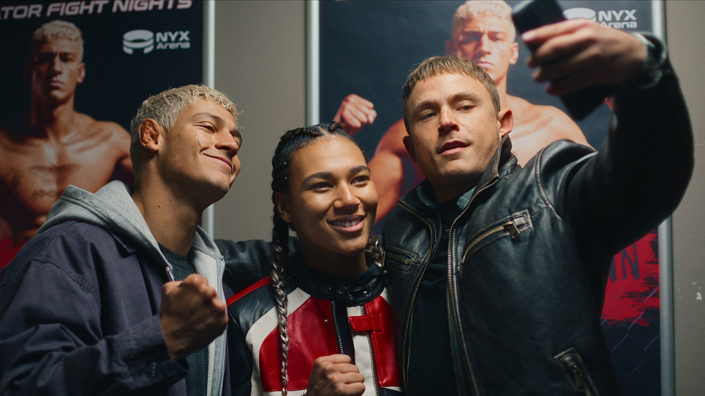 Emilio Sakraya, Marie Mouroum und Dennis Mojen in "60 Minuten"